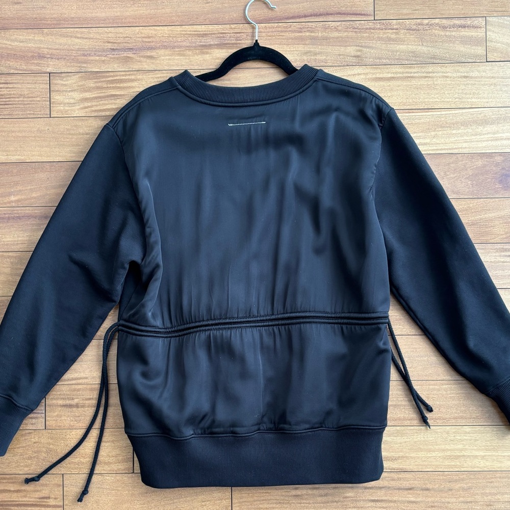 MM6 Maison Margiela Black Spliced Sweatshirt